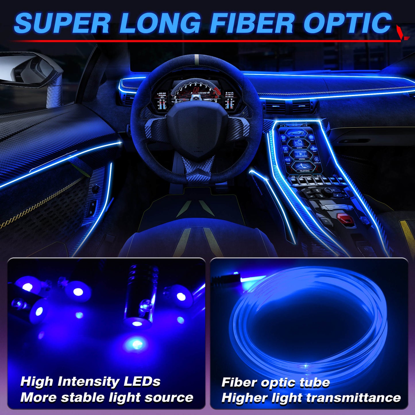 LUZ LED PARA CARRO, MOTO, DECORACION DE INTERIORES