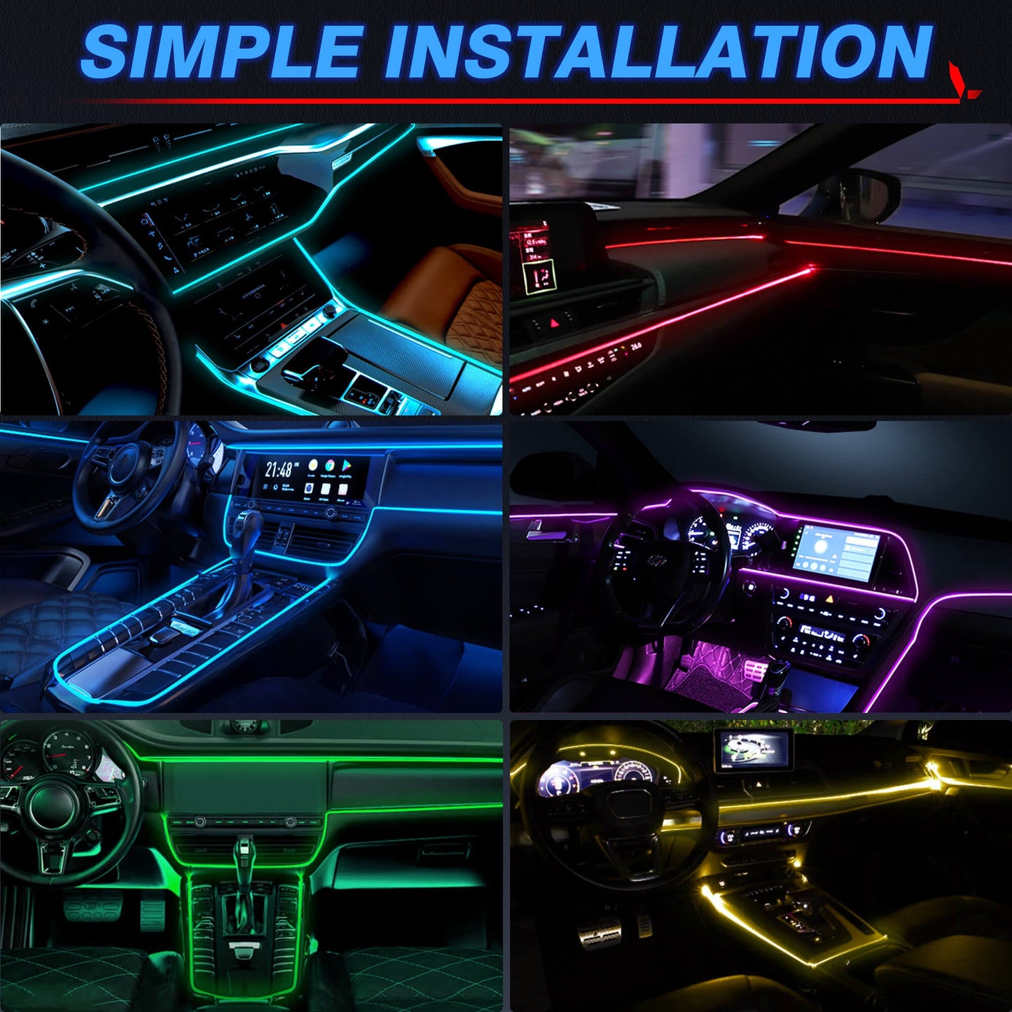 LUZ LED PARA CARRO, MOTO, DECORACION DE INTERIORES