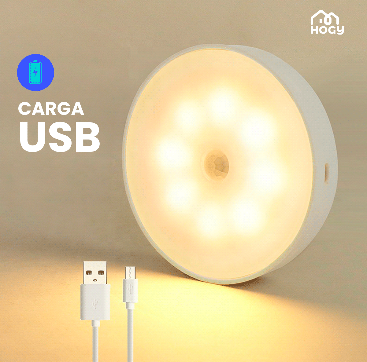 LUZ LED CON SENSOR X3