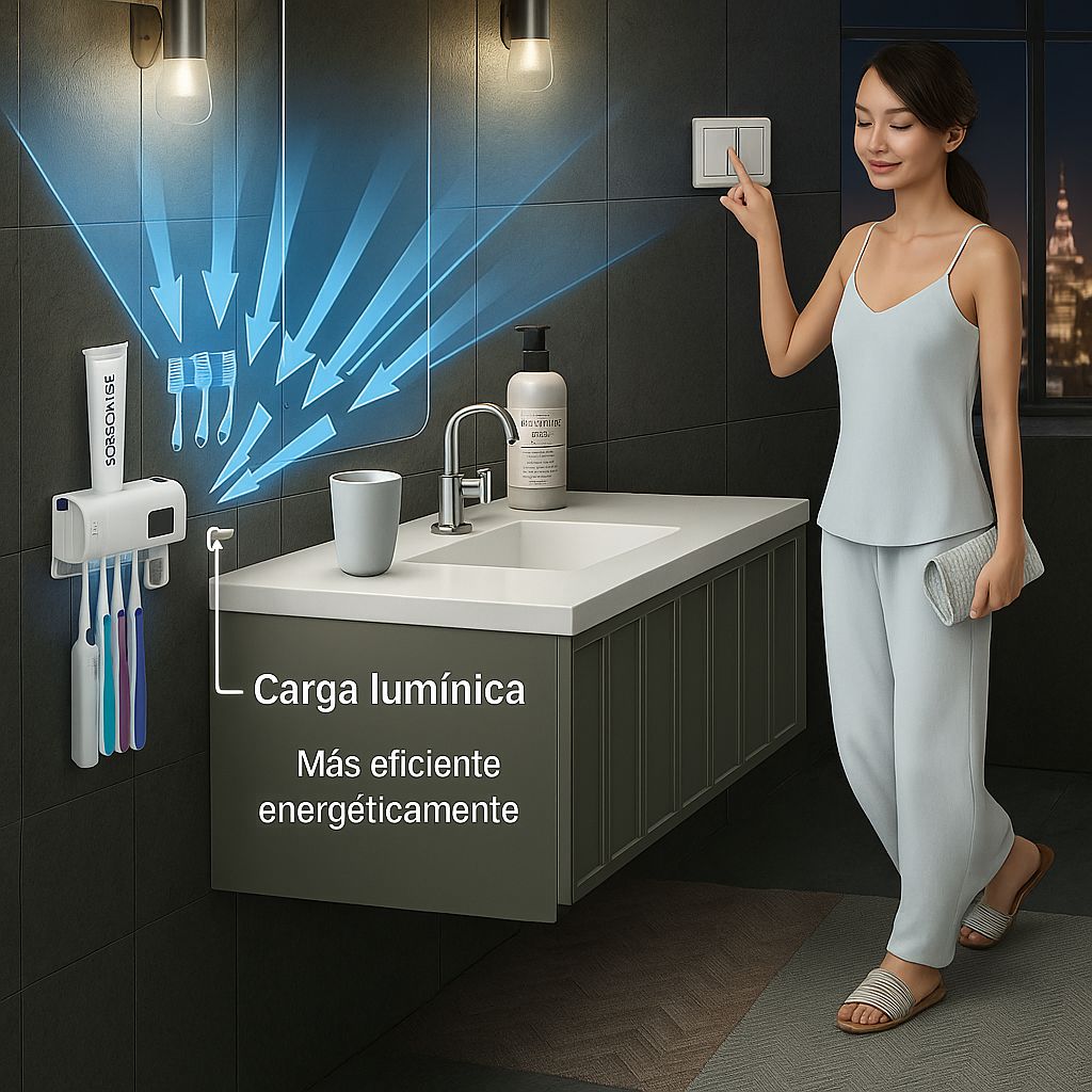 Esterilizador de Cepillo UV + Dispensador Exclusive® 3 en 1
