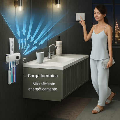 Esterilizador de Cepillo UV + Dispensador Exclusive® 3 en 1