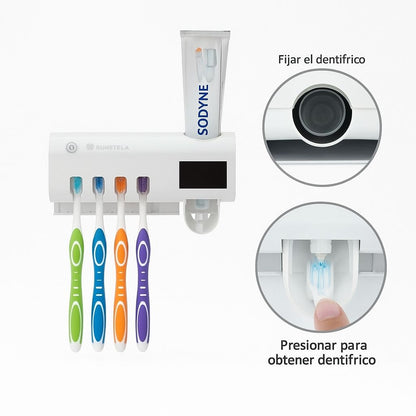 Esterilizador de Cepillo UV + Dispensador Exclusive® 3 en 1